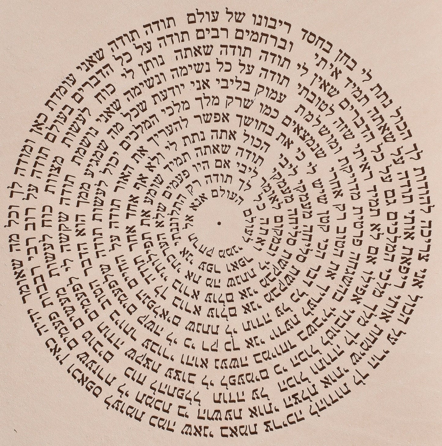 Prayer of Thanks Hodaya