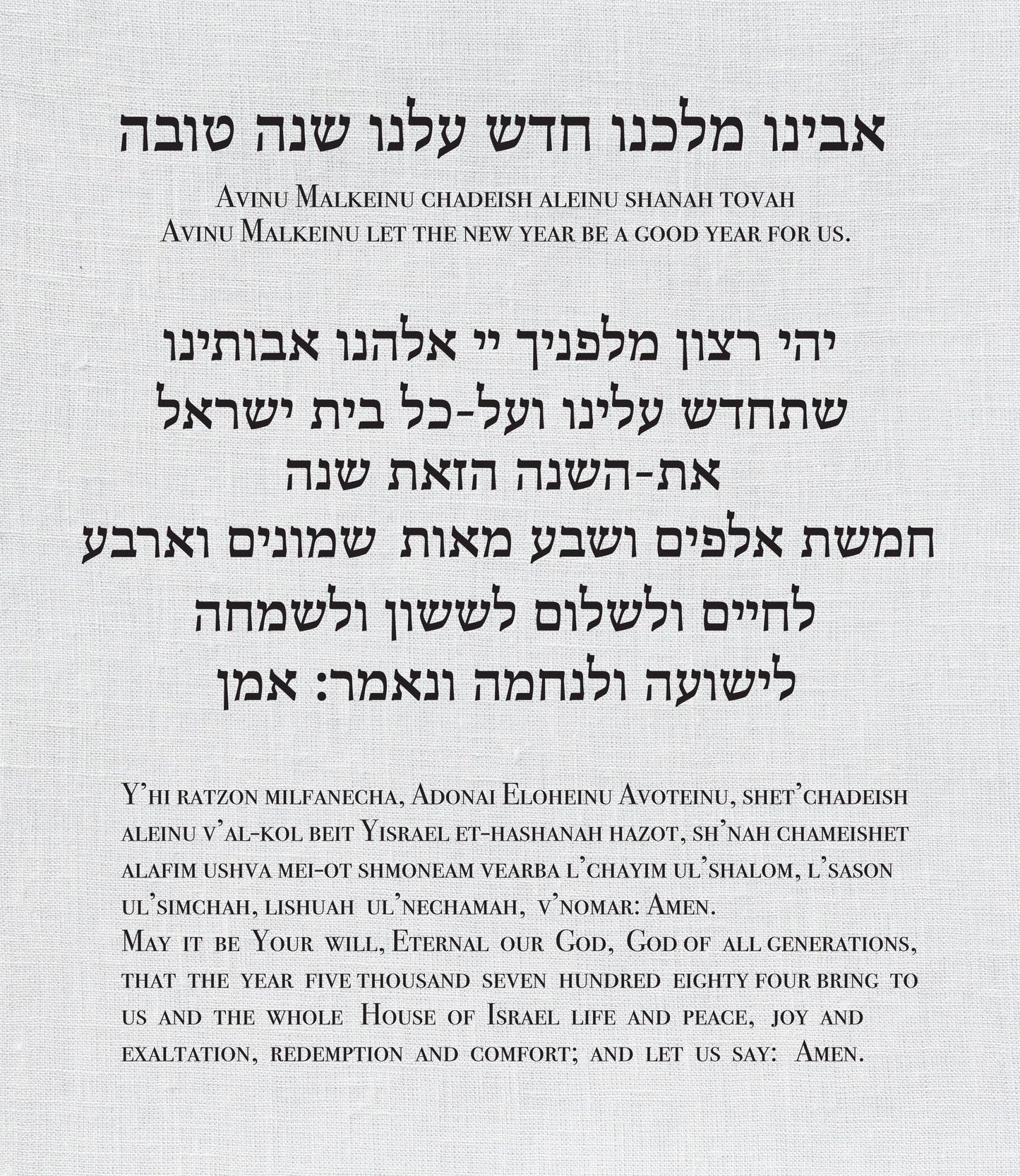 Rosh Hashanah Prayer Avinu Malkeinu