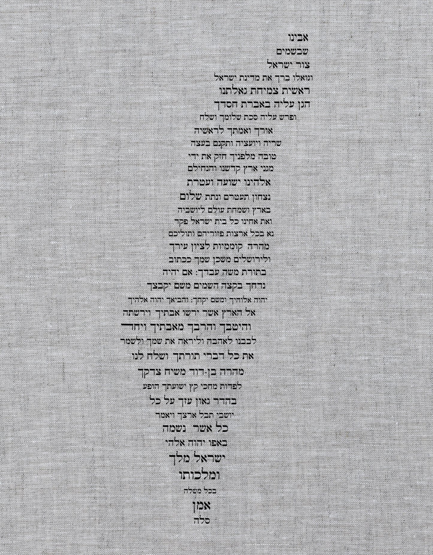 Prayer for the State of Israel Avinu Shebashamayim